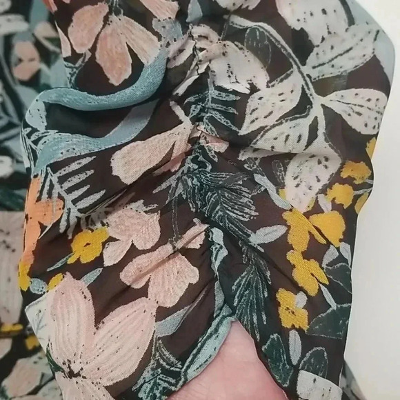 {Robert Louis} Floral Print Belted Faux Wrap Dress - Picture 10 of 15